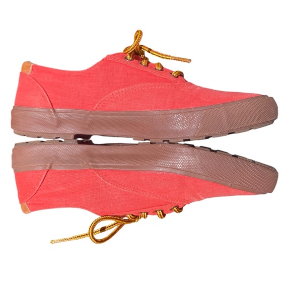Vintage Polo Sportsman Red Canvas Lug Sole Bottom Quality Outdoor Shoes size 8.5 - Picture 2 of 15